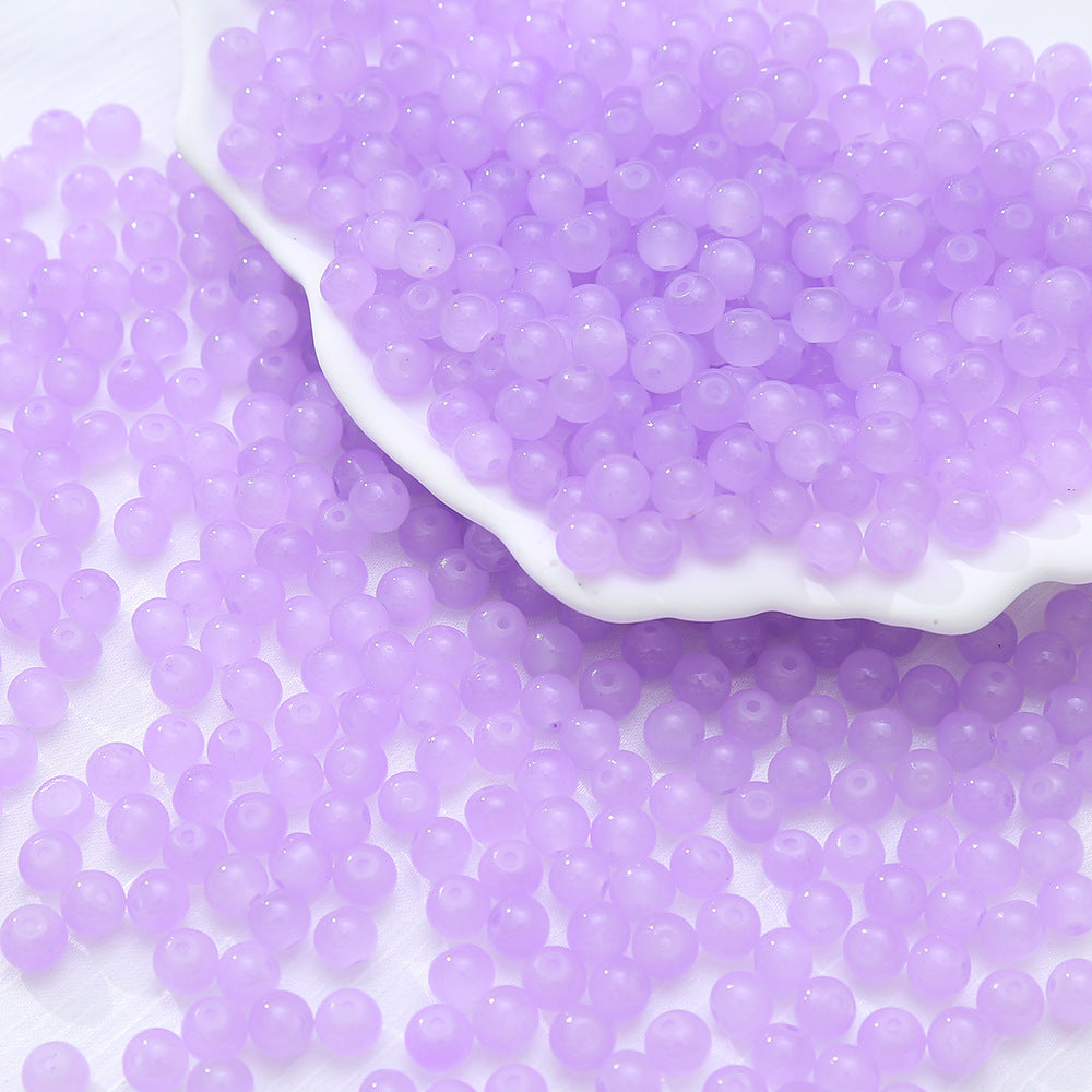 6-10mm Imitation Jade Glass Beads Glass Beads Loose Beads