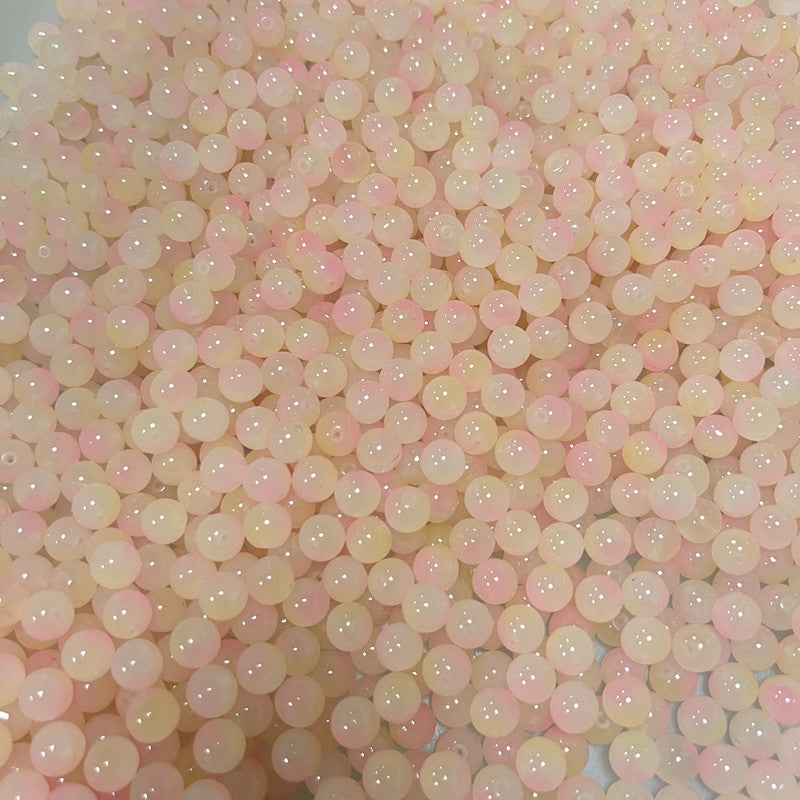8mm two-color glass beads