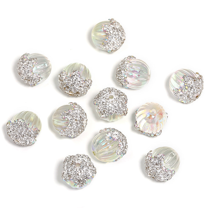 Rhinestone Pumpkin Beads Pinecone Drill Ball Beads