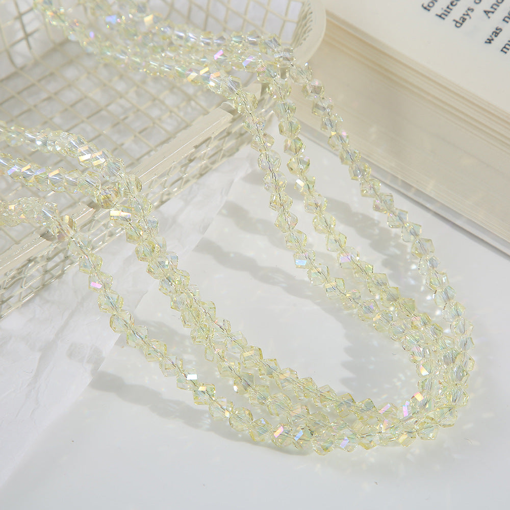6mm artificial crystal Rhombus Beads Pointed Faceted Beads