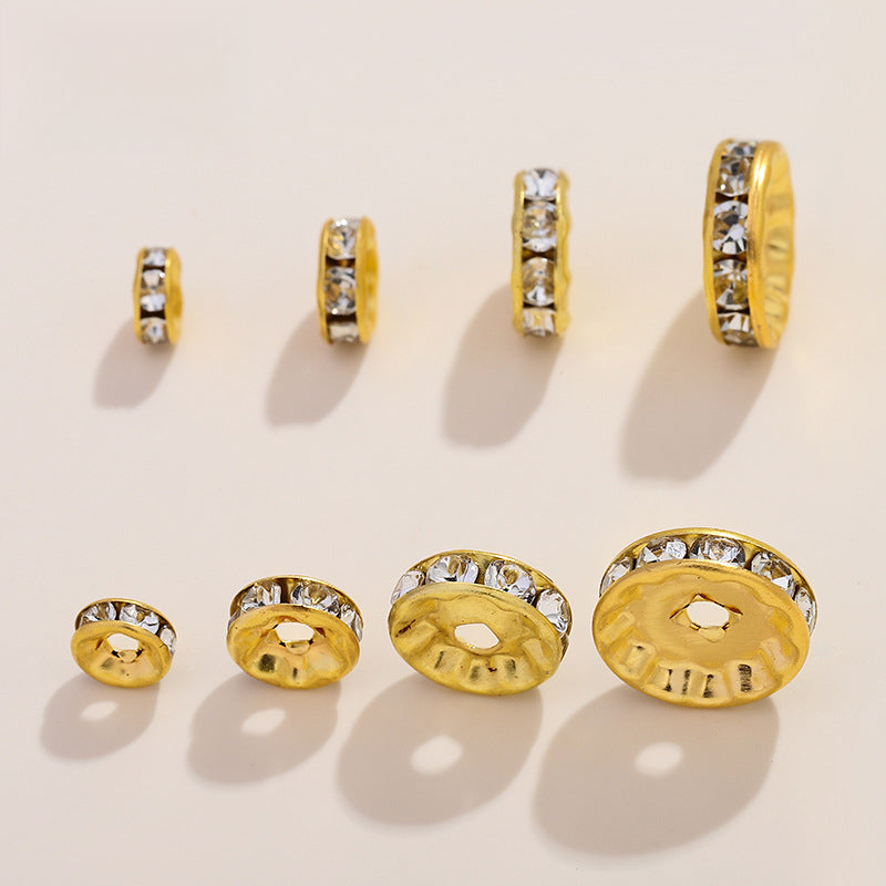 Colorful Diamond Ring Spacer Beads