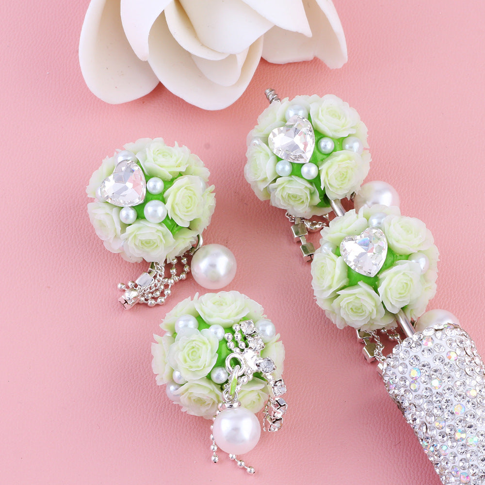 Rose Pearl Tassel Flower Ball
