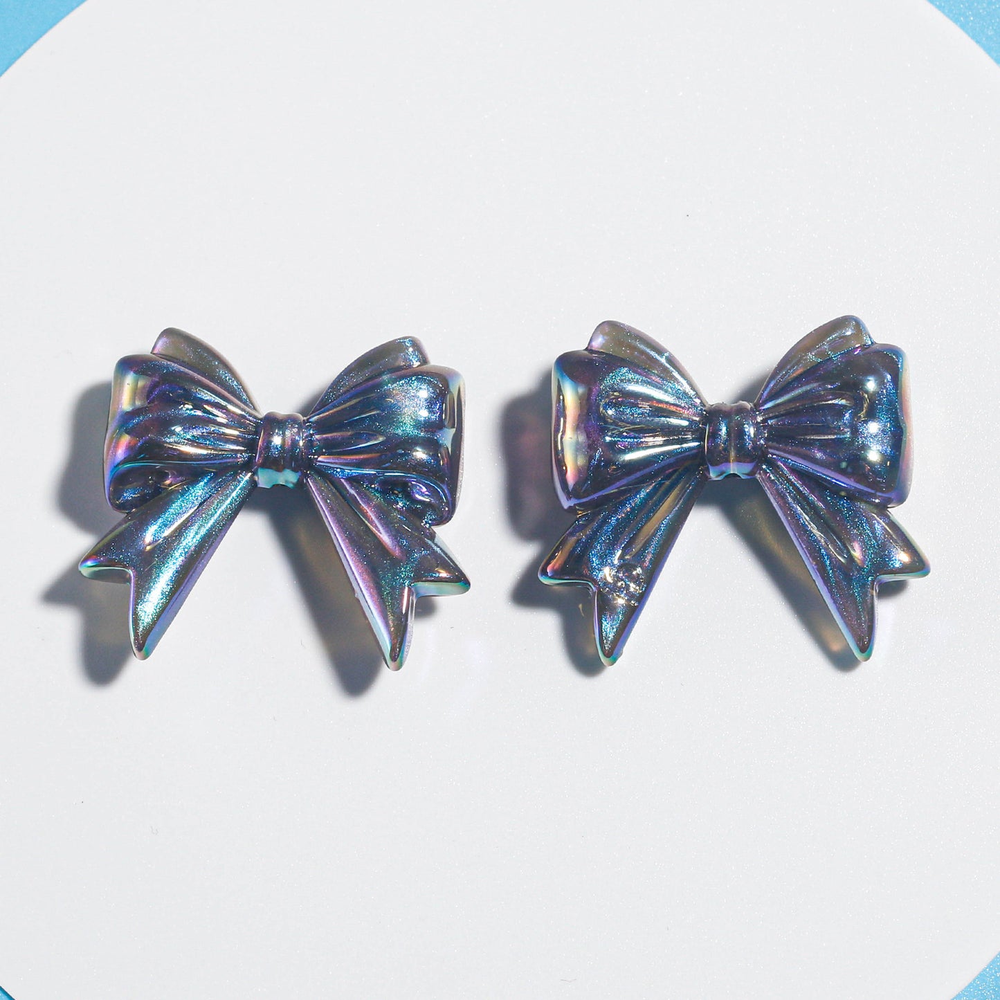 Dark Straight Hole through Hole Ribbon Bowknot Beads