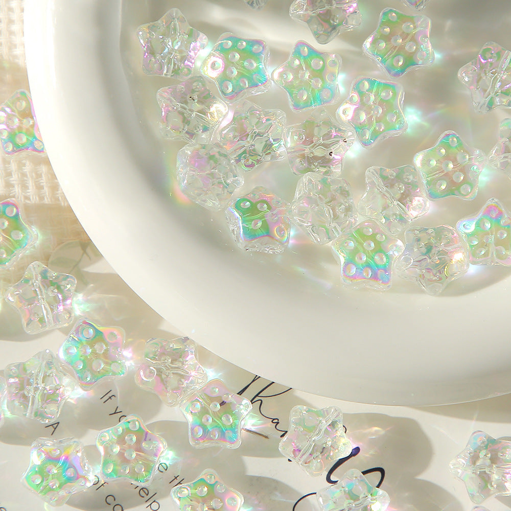 Five-pointed Star Glass beadable Beads Gradient Star