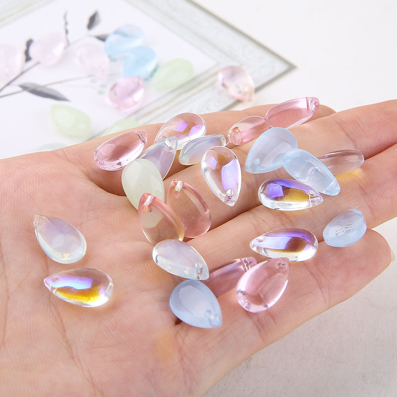 Glass Crystal Mermaid Tears Transparent Water Drop Pendant