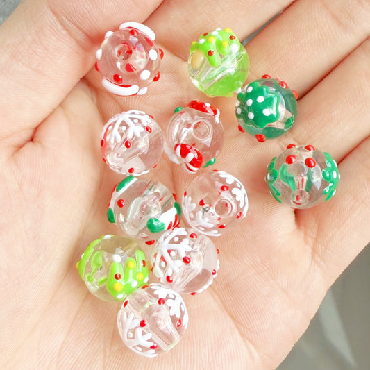 Acrylic material 2025 Christmas series transparent loose beads