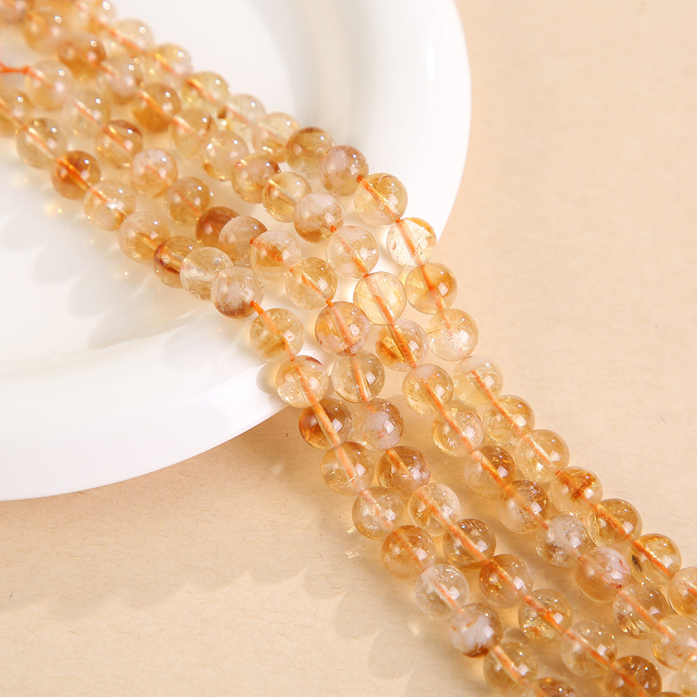 10mm natural citrine beadable beads