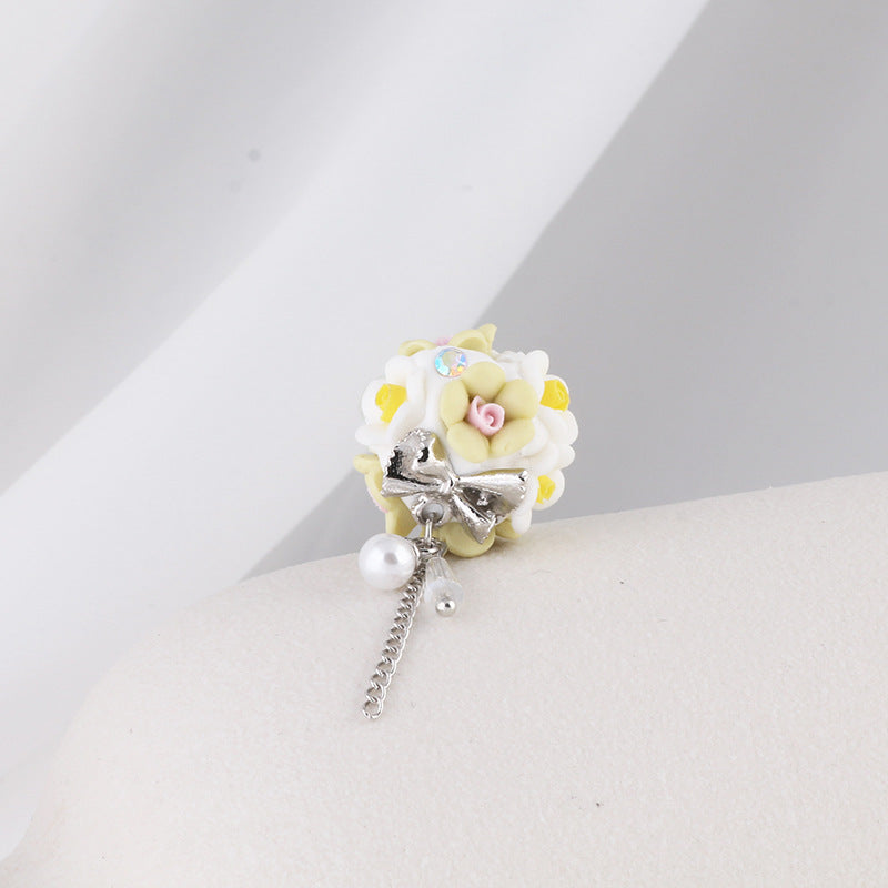 Flower Beads Luminous Gemstone Tassel Flower Soft Clay Beads