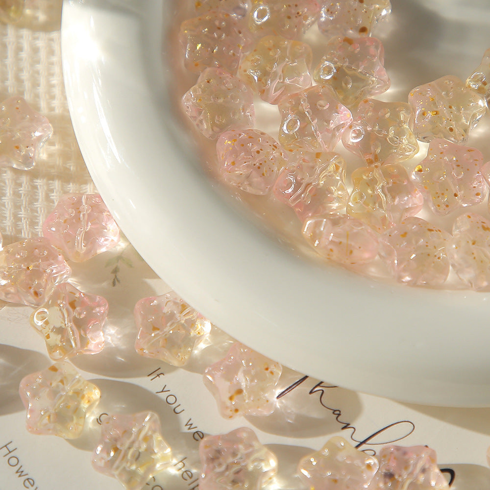 Five-pointed Star Glass beadable Beads Gradient Star