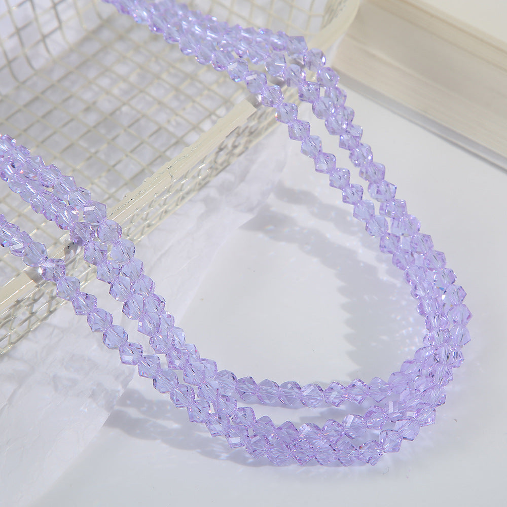 6mm artificial crystal Rhombus Beads Pointed Faceted Beads