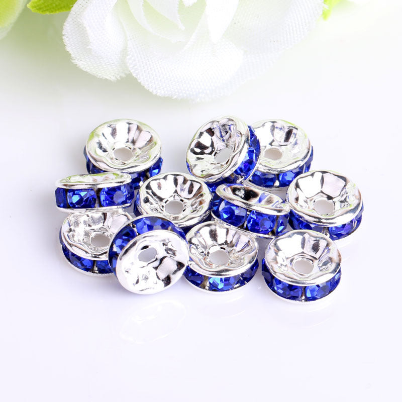 Colorful Diamond Ring Spacer Beads