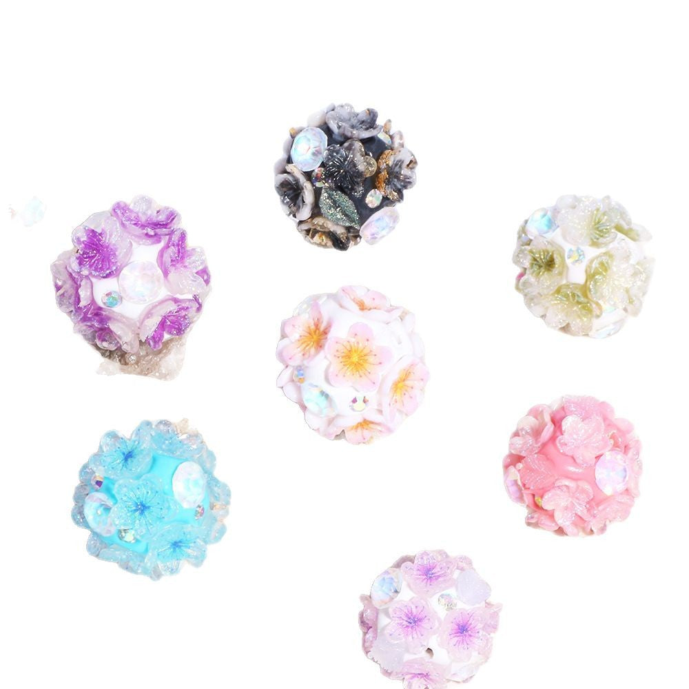 Luminous Flowers Wearable Straight Hole Epoxy Beads