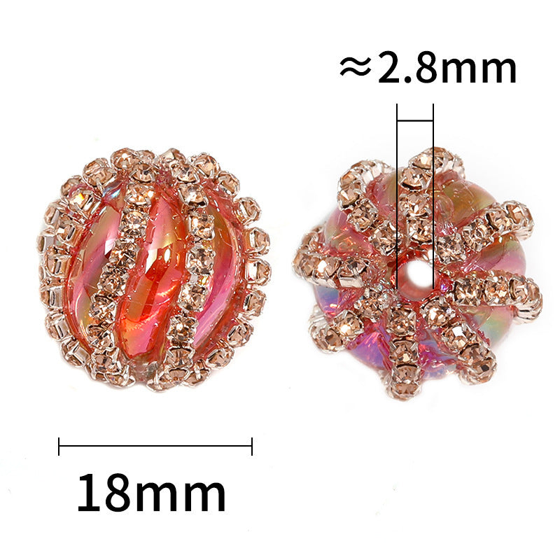 Rhinestone Chain Pumpkin Beads Colorful Lantern Rhinestone Balls