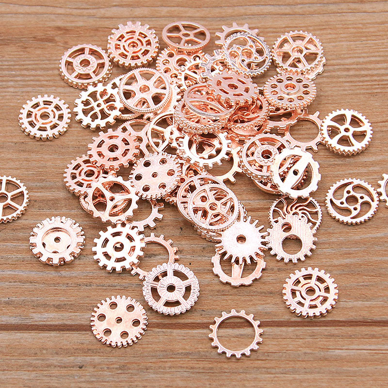 8-15mm Mini Steampunk 10 Colors Mechanical Gear Alloy DIY Jewelry Accessories