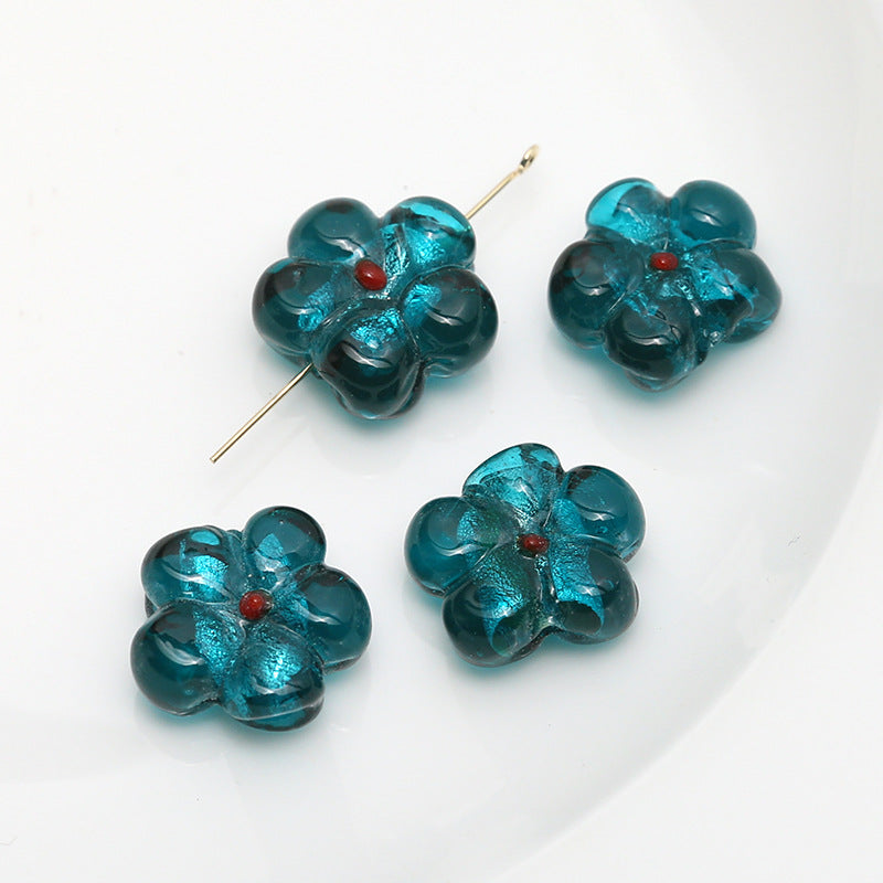 Glass Flower Sweet Ins Style Glass Loose Beads Beading Materials