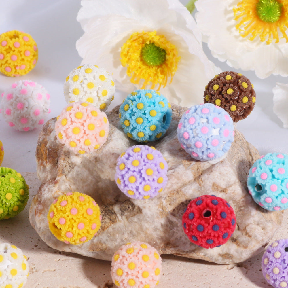 Simulated Double-Layered Irregular Color Rose Beads