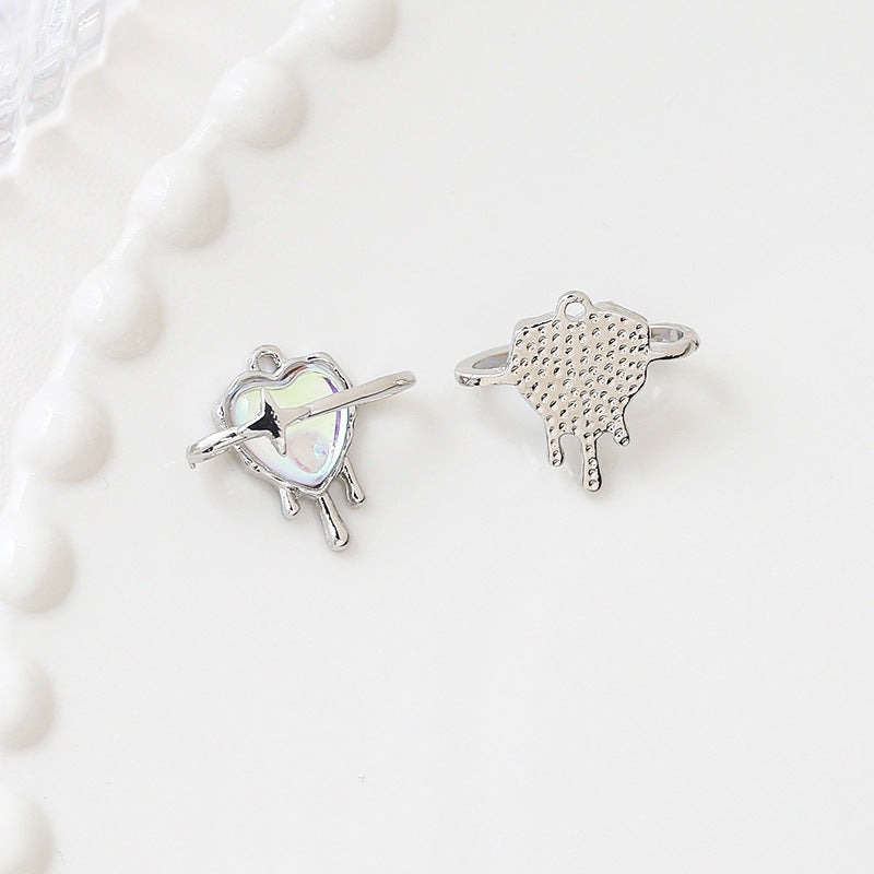 1 pc Sweet Cool Style Bowknot Gold Zircon Pendant
