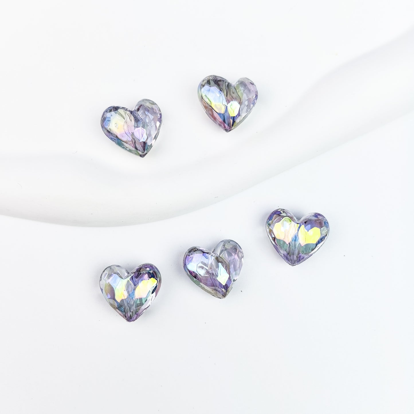 Transparent Acrylic UV Colorful Star Through Hole Beads