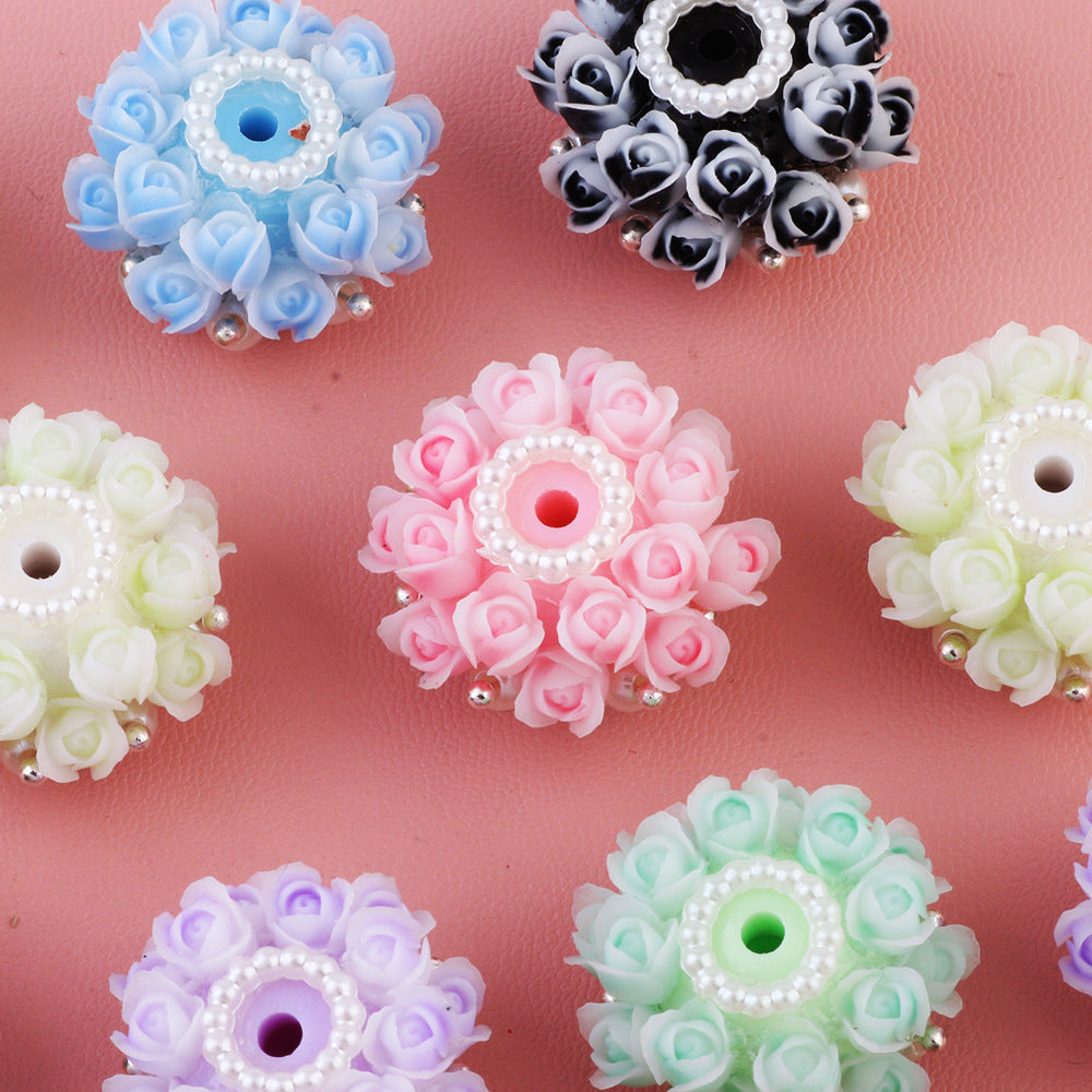 3D Simulation Rose Flower Multi-layer Flower Beads