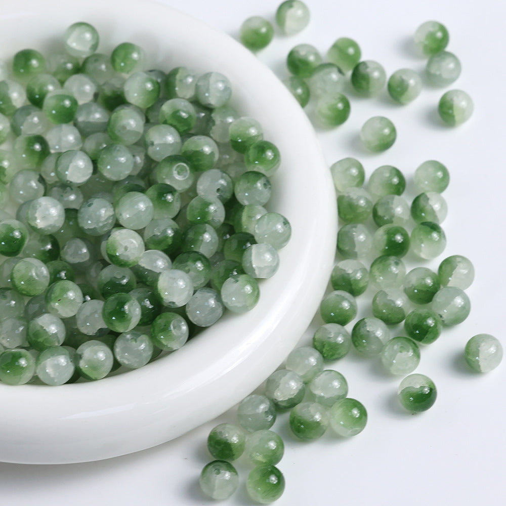 10mm Jade Fragment Glass Beads