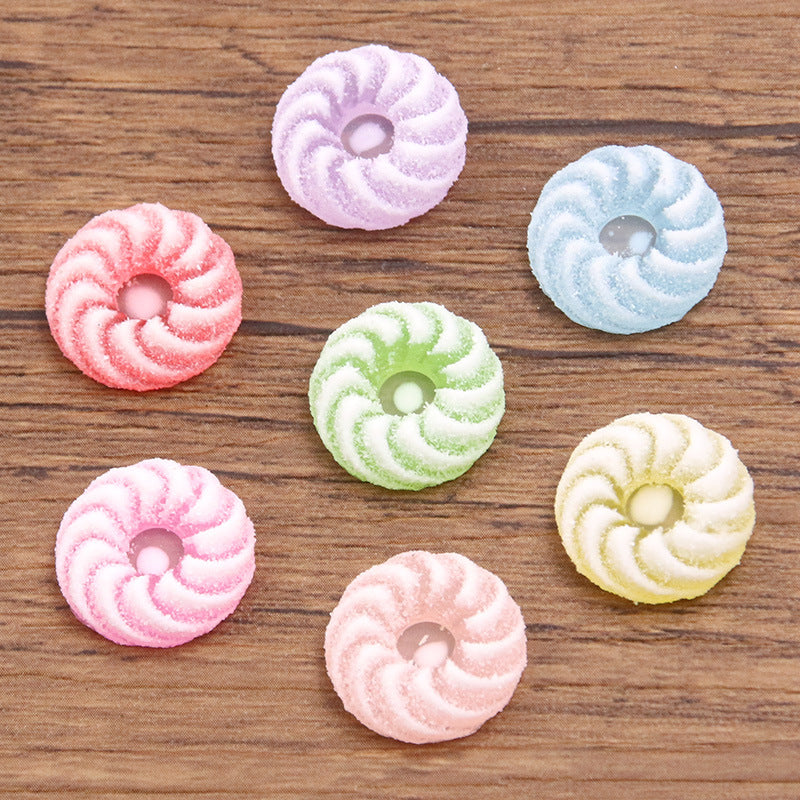 Mixed Color Heart Round Candy Resin Beads