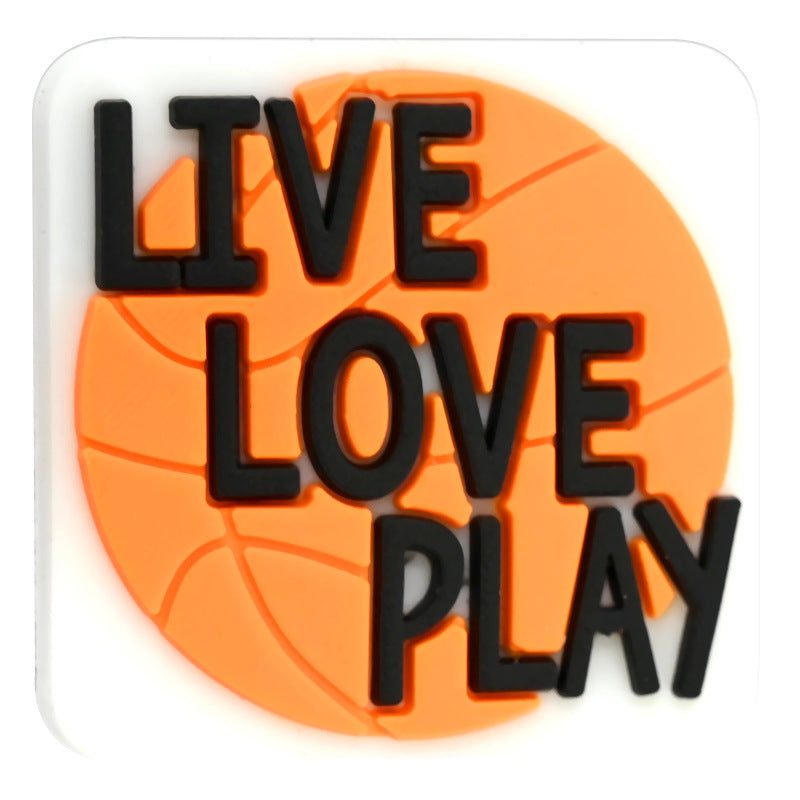 Basketball Series Silicone Focus Beads