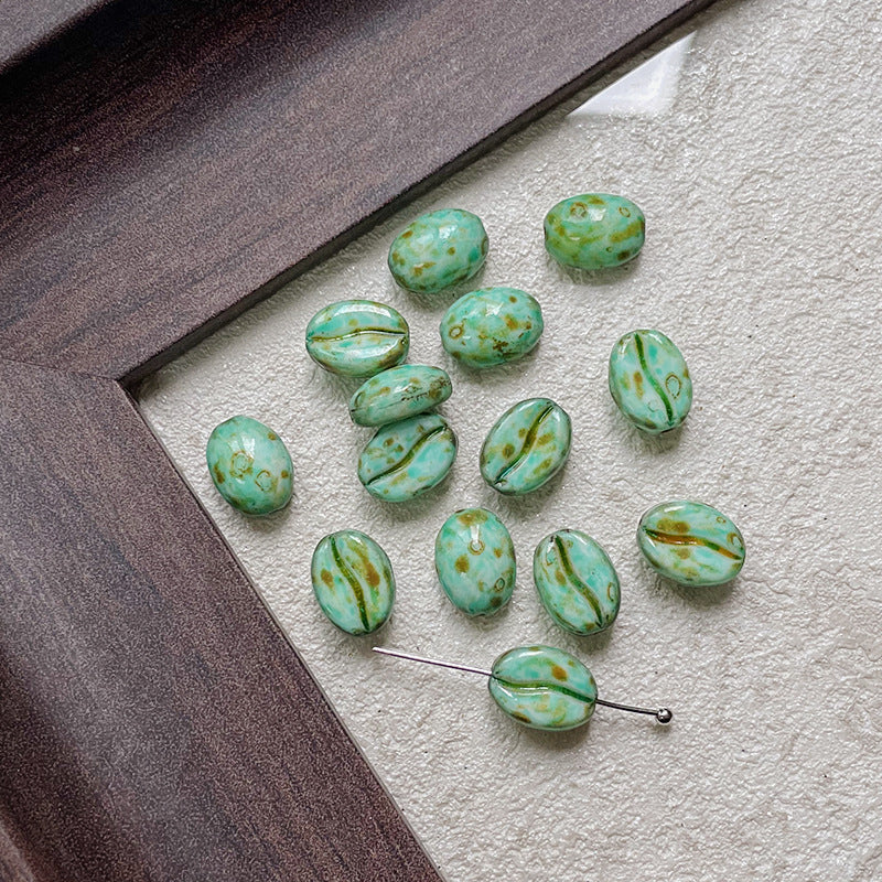 Coffee Bean Czech Glass Beads