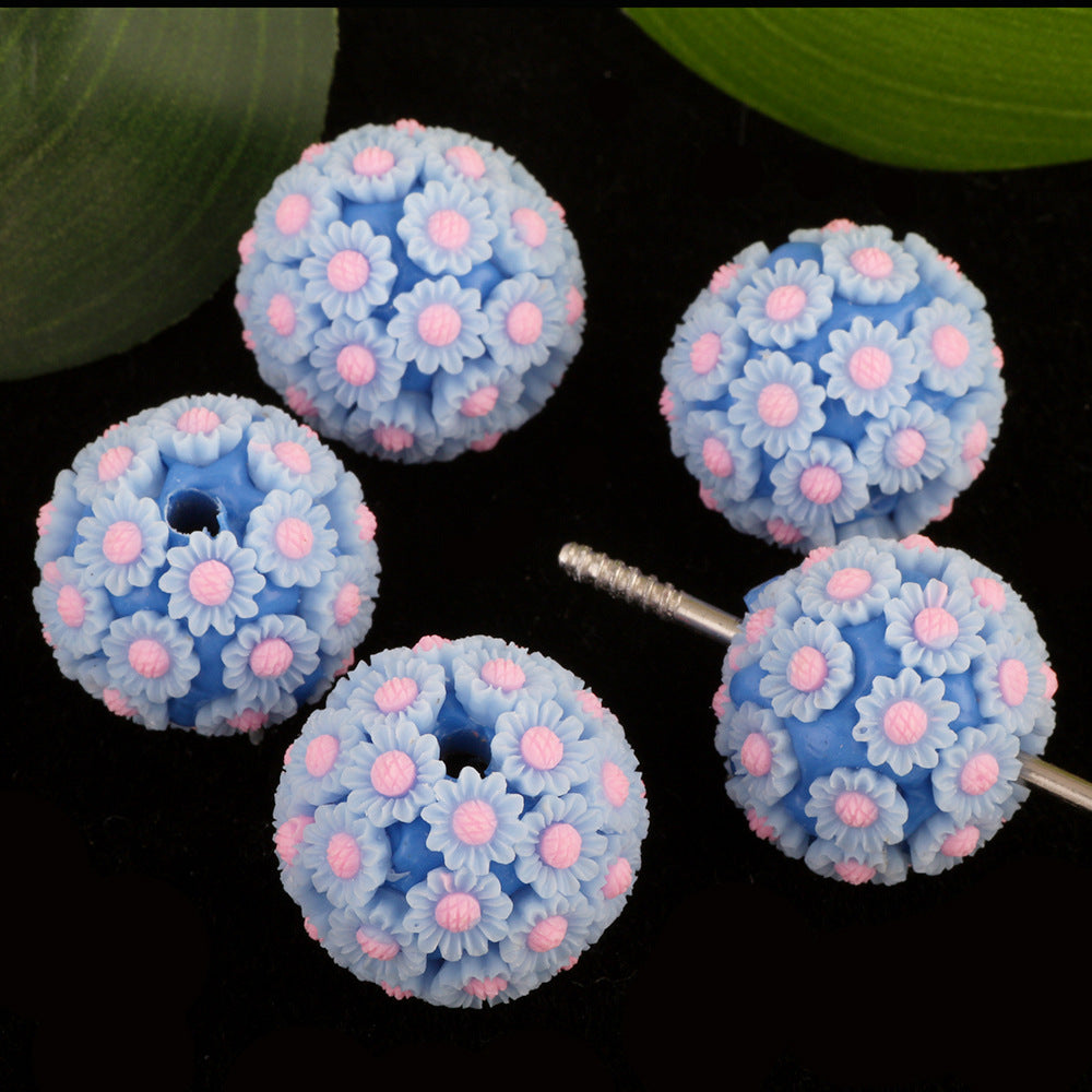 2CM Sunflower Ball Soft Clay Beads
