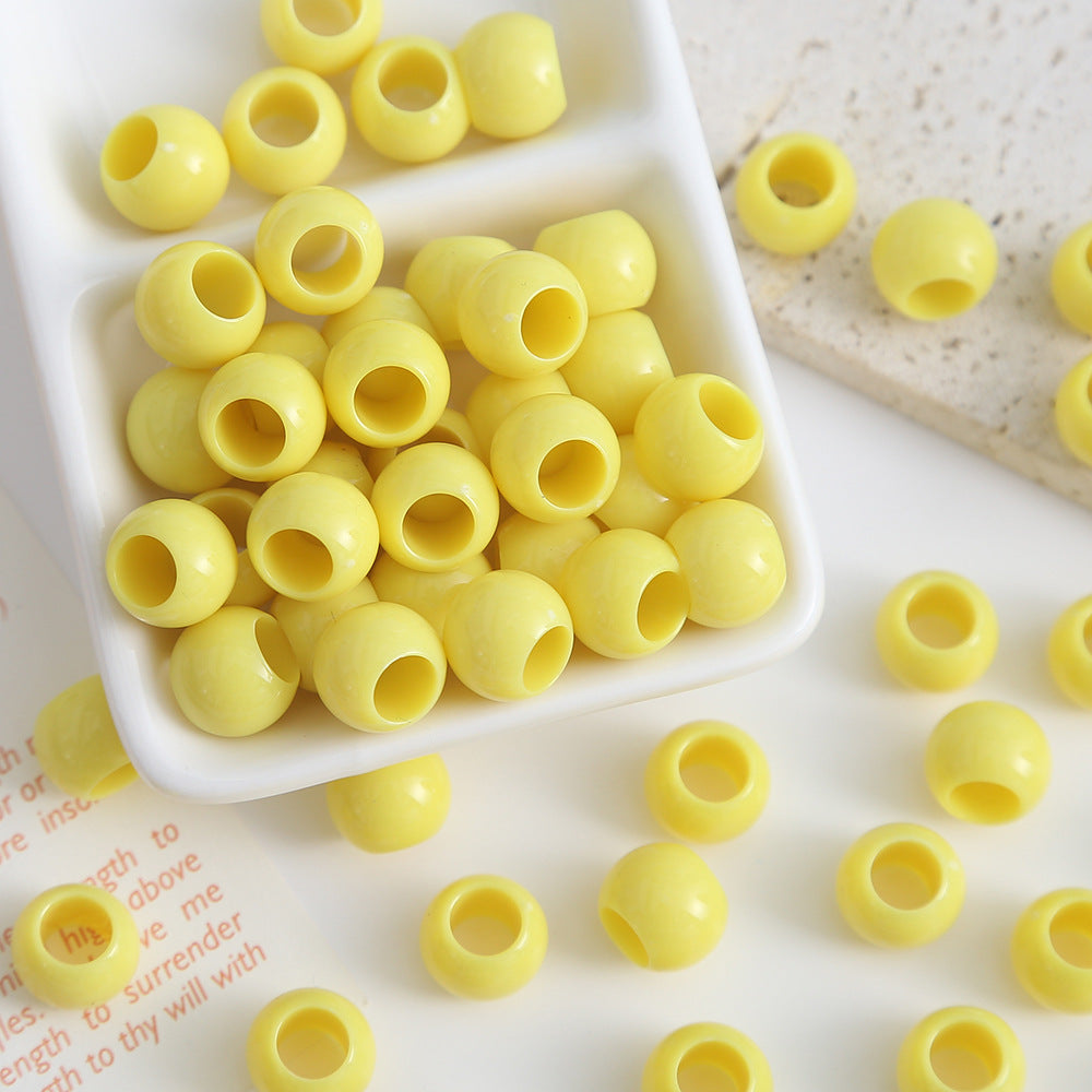 Dopamine Color Series Solid Color Acrylic Large Hole beads