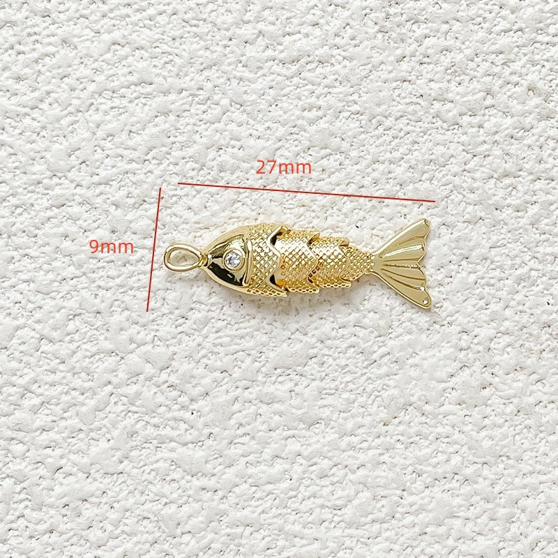 1 pc Metal Fish Pendant DIY Handmade Jewelry