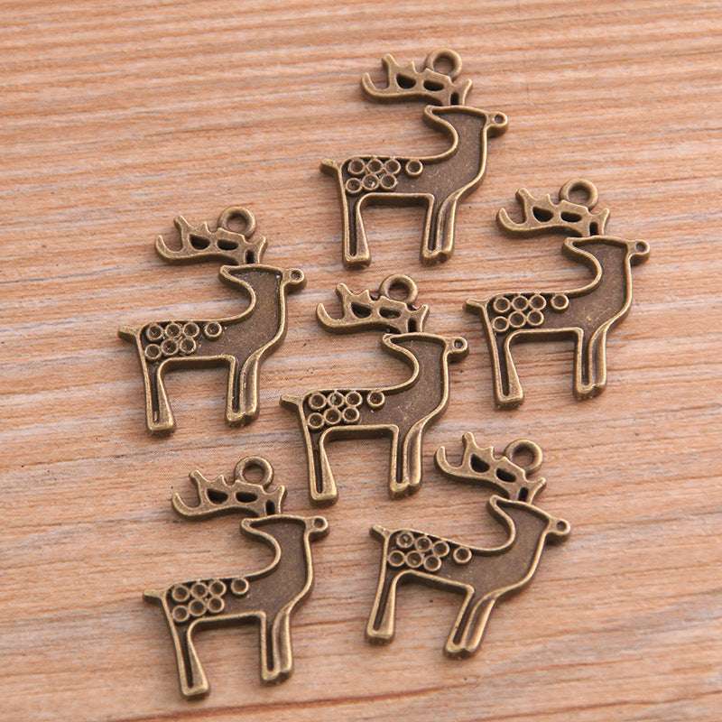 18*23mm 2 Colors DIY Zinc Alloy Jewelry Accessories Animal Charm Deer Pendant