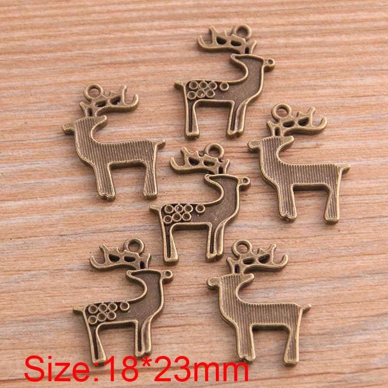18*23mm 2 Colors DIY Zinc Alloy Jewelry Accessories Animal Charm Deer Pendant