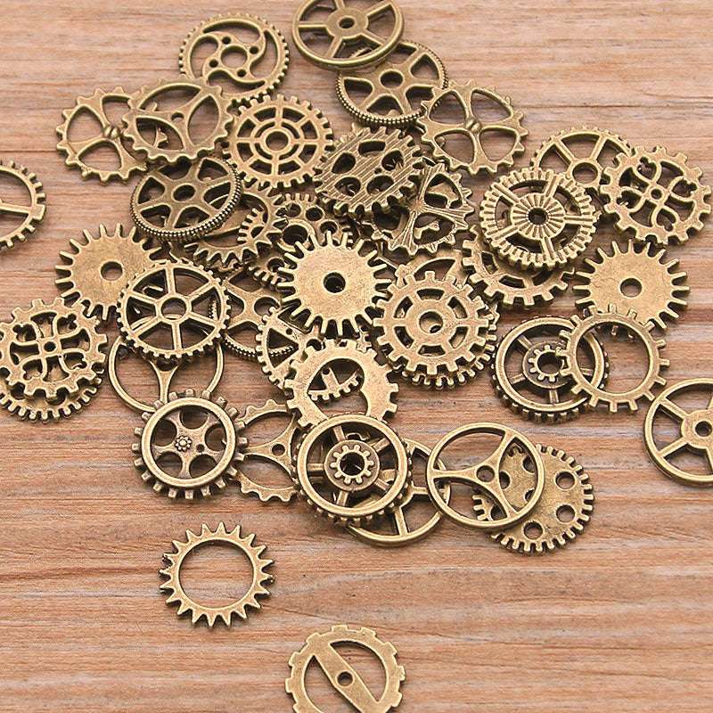 8-15mm Mini Steampunk 10 Colors Mechanical Gear Alloy DIY Jewelry Accessories