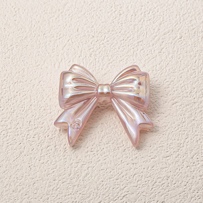 Dark Straight Hole through Hole Ribbon Bowknot Beads