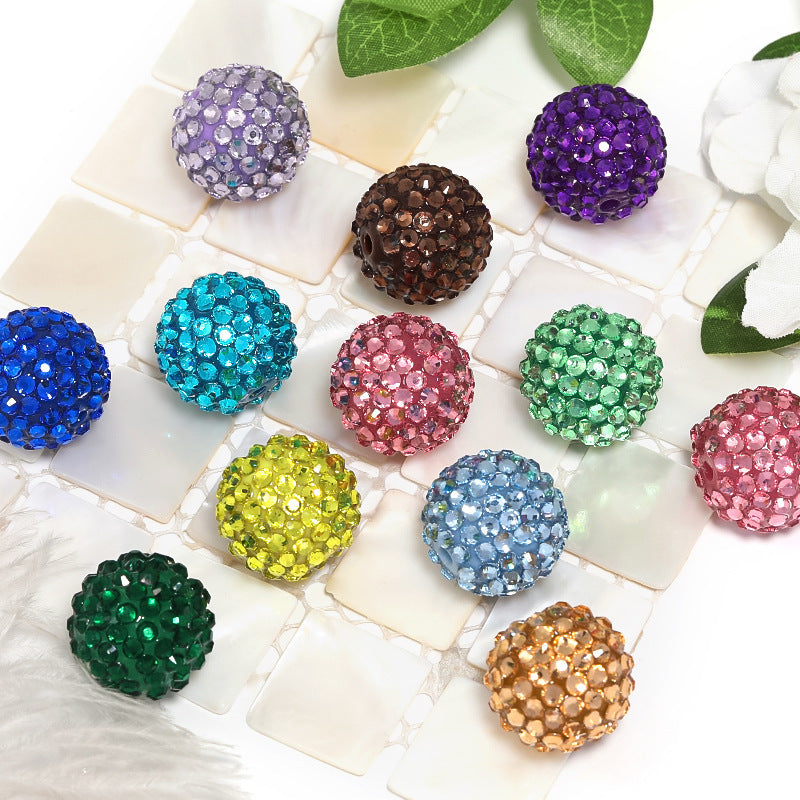 20mm Rhinestone Starry Sky Diamond Ball Bead