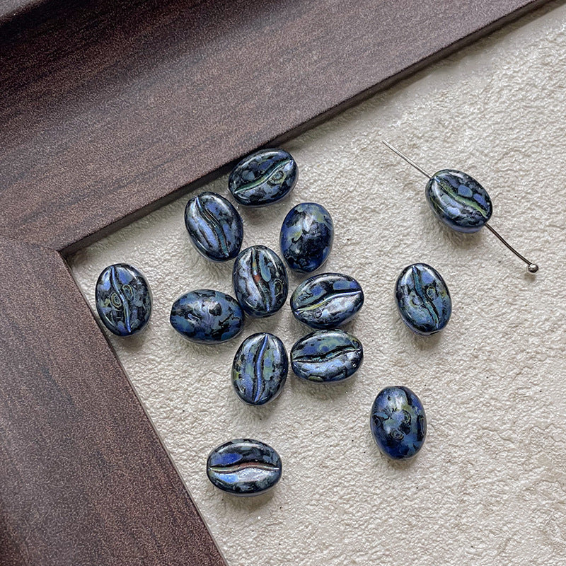 Coffee Bean Czech Glass Beads