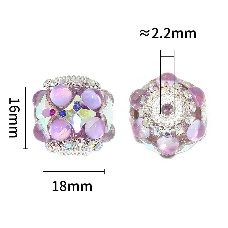 Diamond-shaped Rhinestone Chain Drill Ball