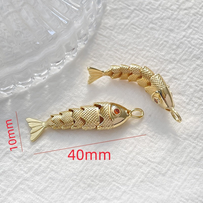 1 pc Metal Fish Pendant DIY Handmade Jewelry