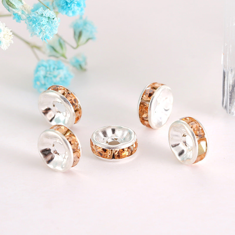 Colorful Diamond Ring Spacer Beads