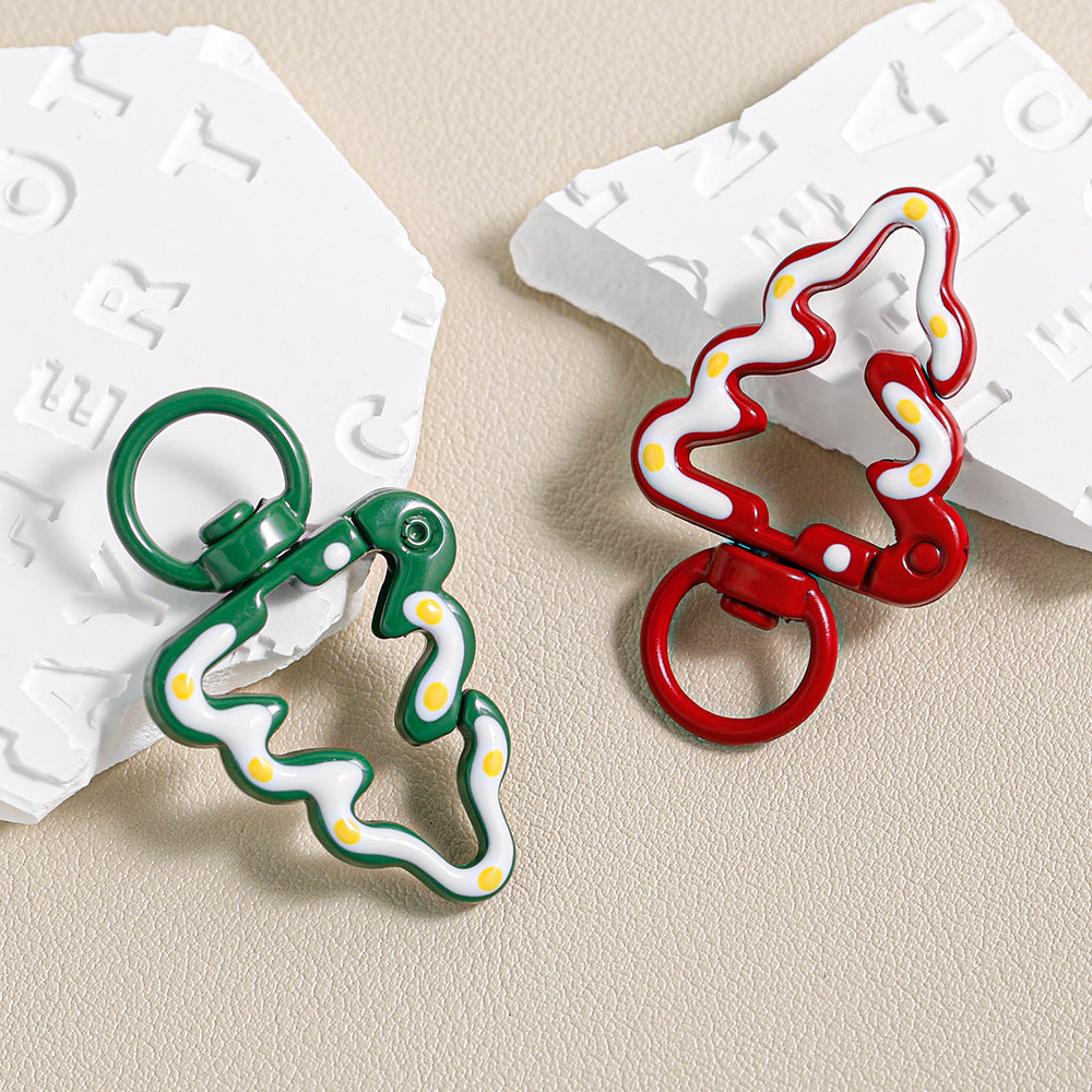 Christmas Tree Buckle Colorful Cartoon Keychain