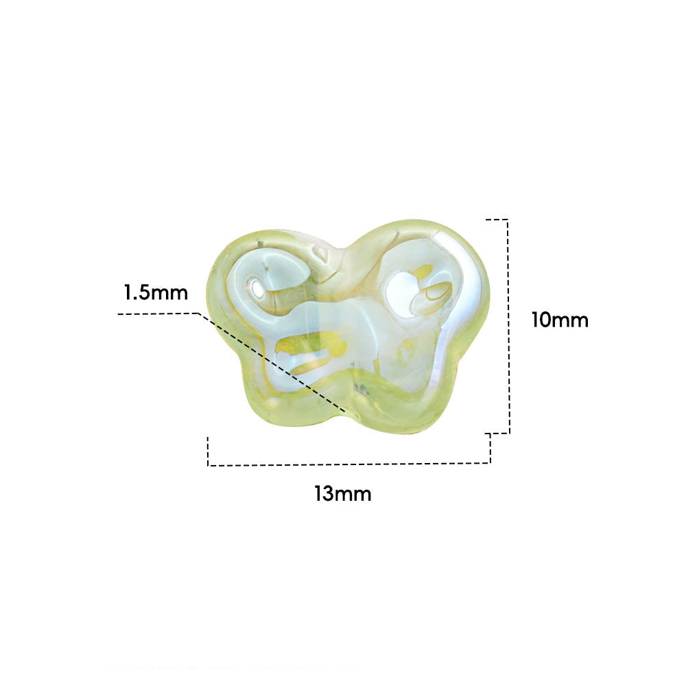 30 pieces of cloud transparent butterfly beads