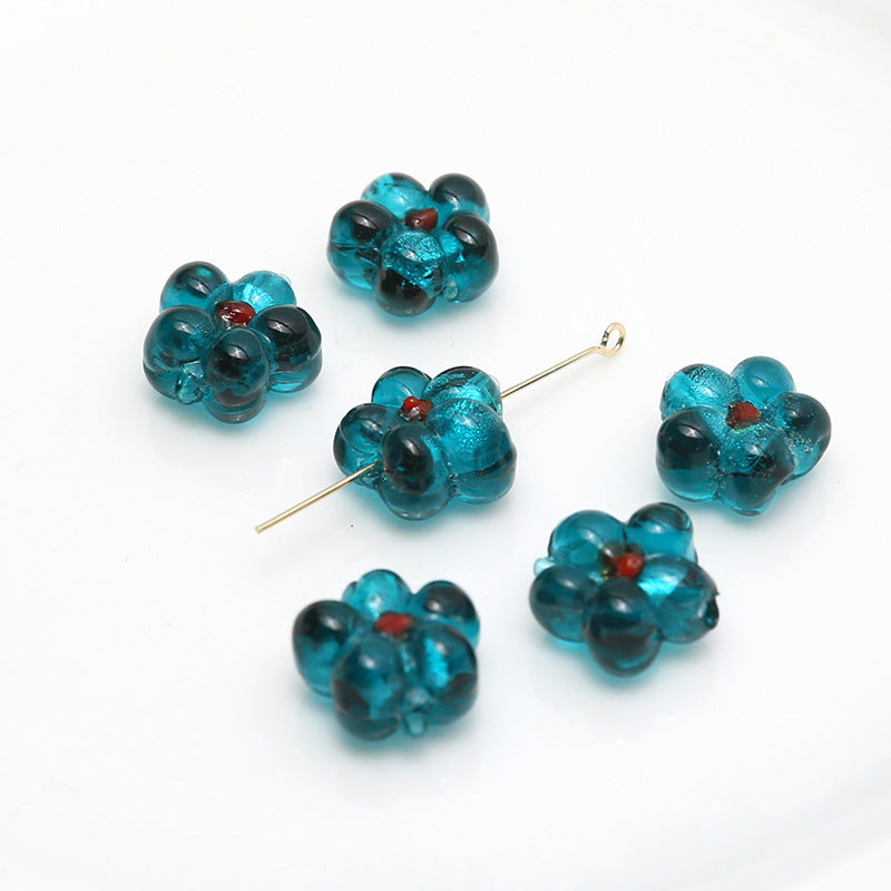Glass Flower Sweet Ins Style Glass Loose Beads Beading Materials