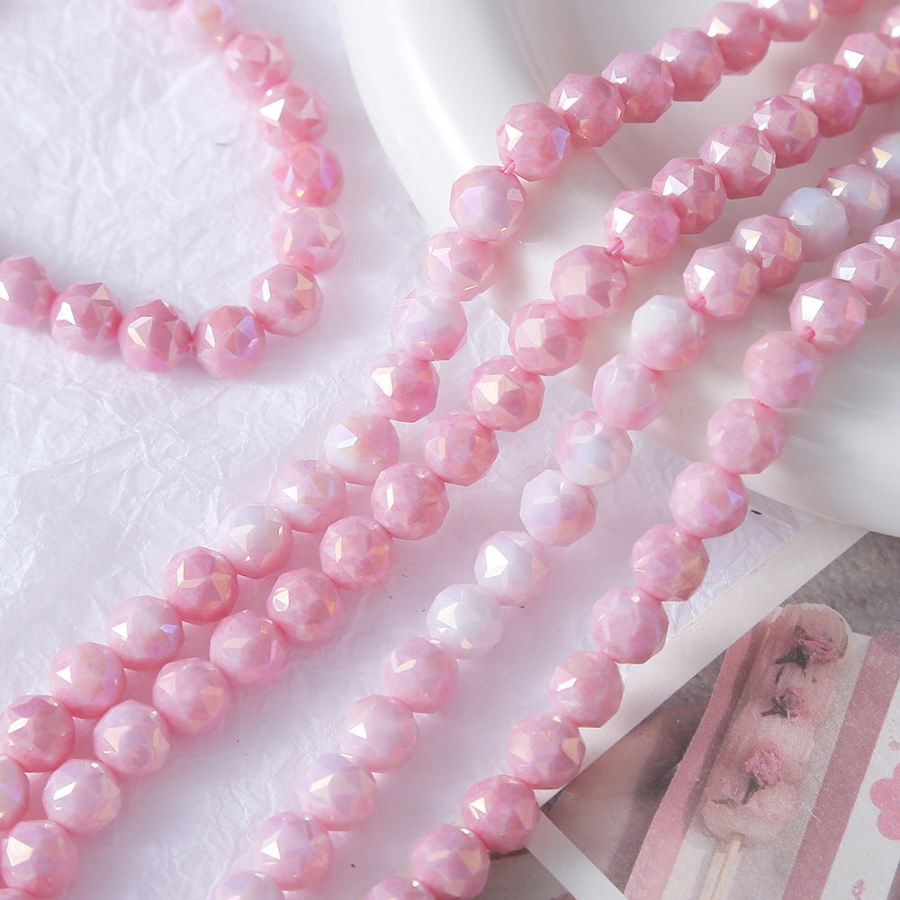 8mm Ice Cream Cut Mixed Color Wheel Beads Faceted Beads