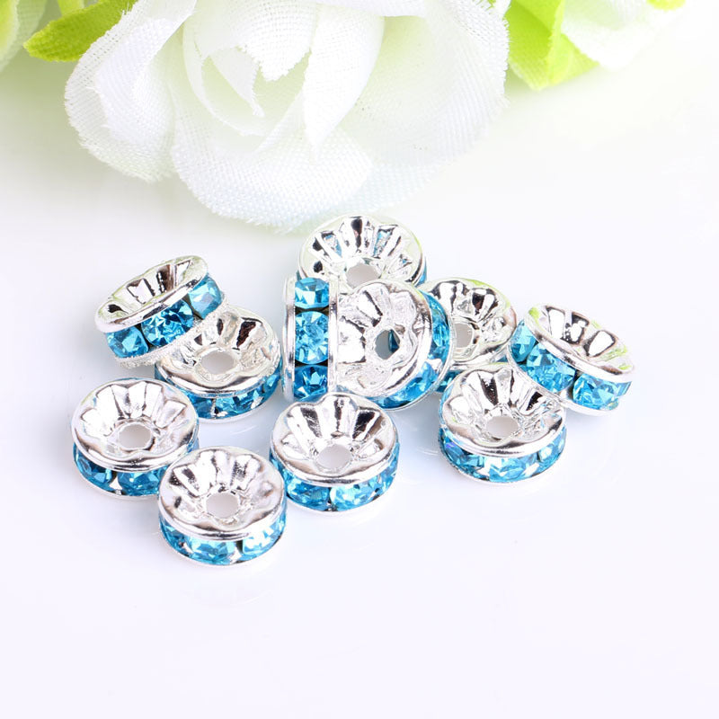 Colorful Diamond Ring Spacer Beads