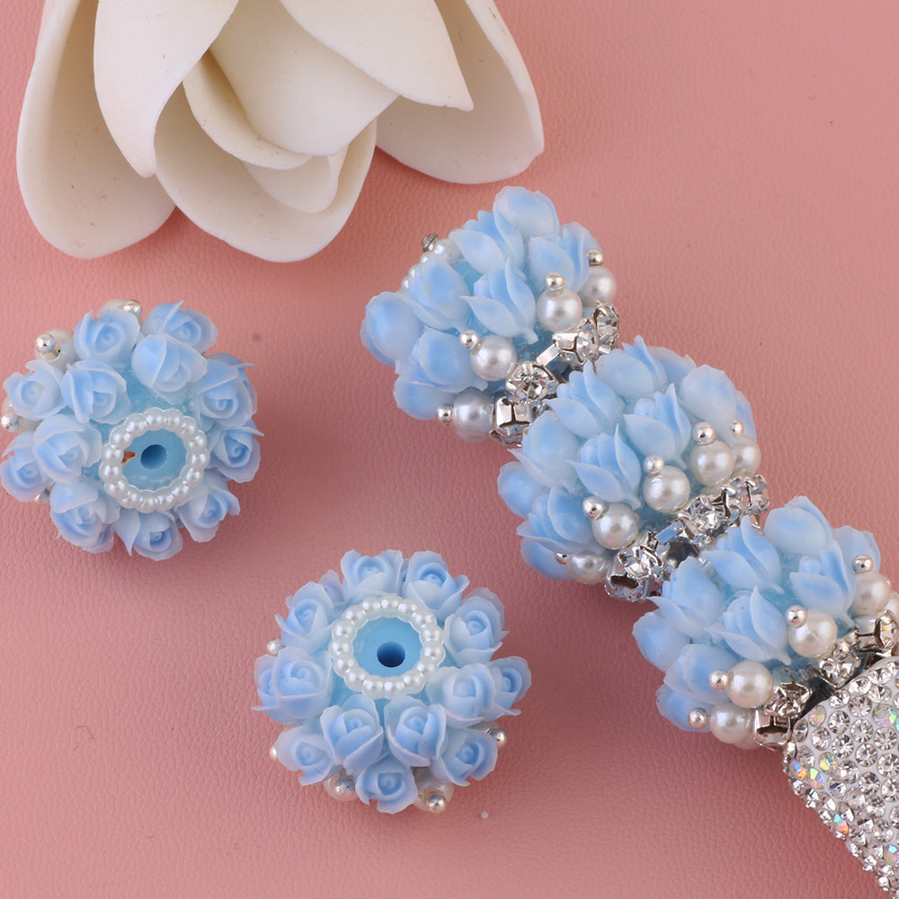 3D Simulation Rose Flower Multi-layer Flower Beads