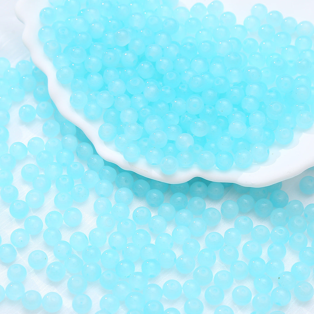 6-10mm Imitation Jade Glass Beads Glass Beads Loose Beads