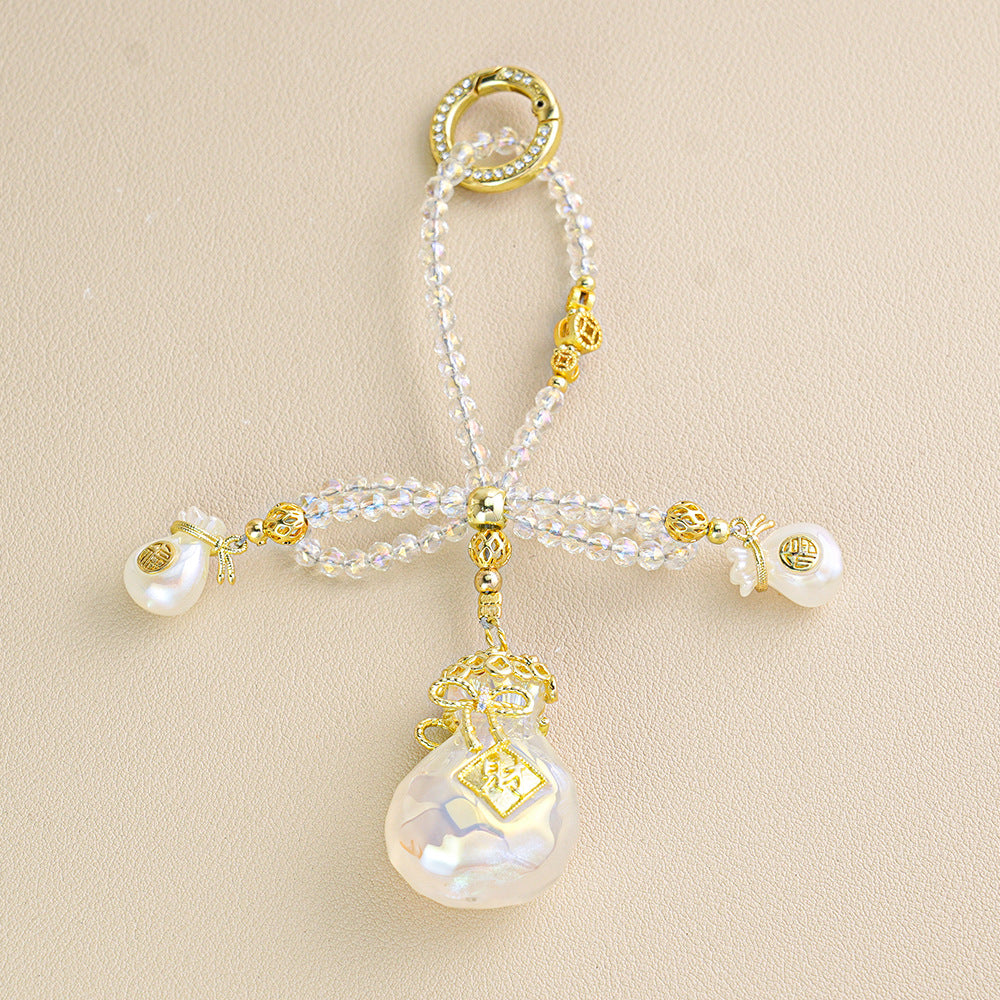 Pachira Macrocarpa Money Bag Pendant Micro-Inlaid Butterfly Shape Pendant