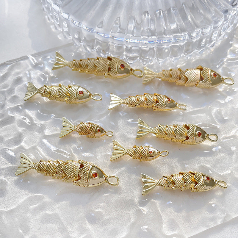 1 pc Metal Fish Pendant DIY Handmade Jewelry