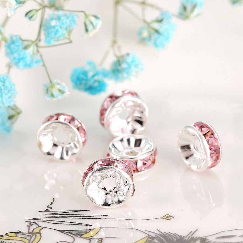 Colorful Diamond Ring Spacer Beads
