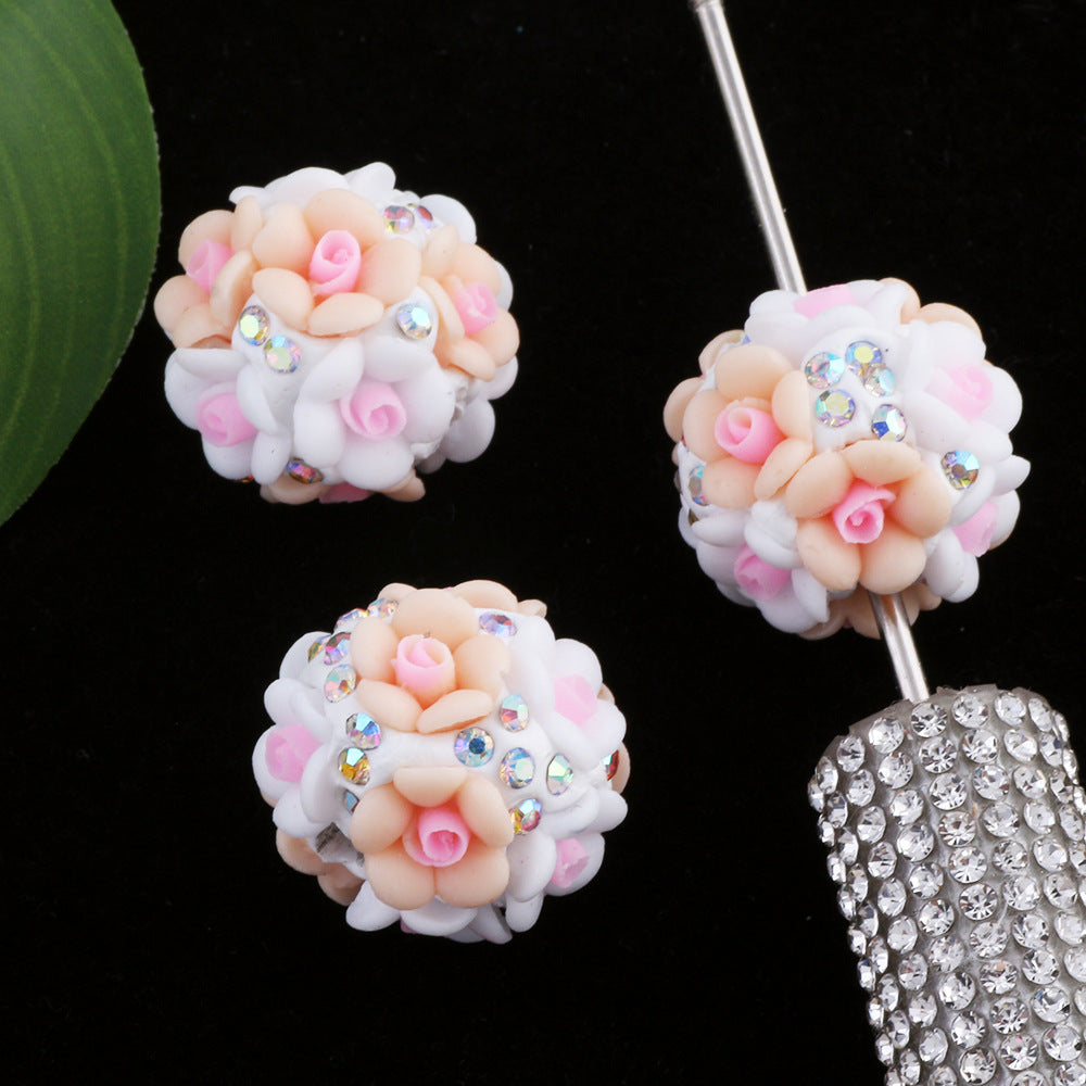 Rose Ball with Rhinestones